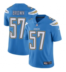 Men's Nike Los Angeles Chargers #57 Jatavis Brown Electric Blue Alternate Vapor Untouchable Limited Player NFL Jersey