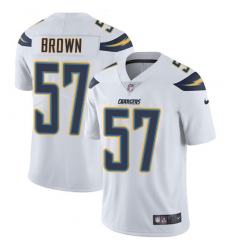 Men's Nike Los Angeles Chargers #57 Jatavis Brown White Vapor Untouchable Limited Player NFL Jersey
