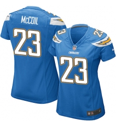 Women's Nike Los Angeles Chargers #23 Dexter McCoil Game Electric Blue Alternate NFL Jersey