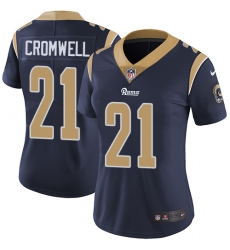 Women's Nike Los Angeles Rams #21 Nolan Cromwell Navy Blue Team Color Vapor Untouchable Limited Player NFL Jersey