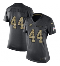 Women's Nike Los Angeles Rams #44 Jacob McQuaide Limited Black 2016 Salute to Service NFL Jersey
