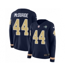 Women's Nike Los Angeles Rams #44 Jacob McQuaide Limited Navy Blue Therma Long Sleeve NFL Jersey