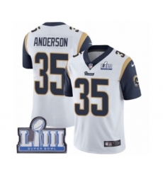 Men's Nike Los Angeles Rams #35 C.J. Anderson White Vapor Untouchable Limited Player Super Bowl LIII Bound NFL Jersey