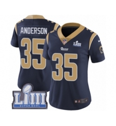 Women's Nike Los Angeles Rams #35 C.J. Anderson Navy Blue Team Color Vapor Untouchable Limited Player Super Bowl LIII Bound NFL Jersey