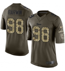 Men's Nike Los Angeles Rams #98 Connor Barwin Elite Green Salute to Service NFL Jersey