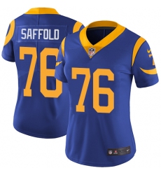 Women's Nike Los Angeles Rams #76 Rodger Saffold Elite Royal Blue Alternate NFL Jersey