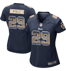 Women's Nike Los Angeles Rams #29 Eric Dickerson Limited Navy Blue Strobe NFL Jersey