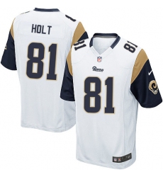 Men's Nike Los Angeles Rams #81 Torry Holt Game White NFL Jersey
