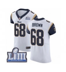 Men's Nike Los Angeles Rams #68 Jamon Brown White Vapor Untouchable Elite Player Super Bowl LIII Bound NFL Jersey