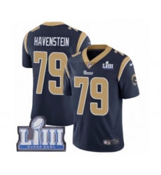 Men's Nike Los Angeles Rams #79 Rob Havenstein Navy Blue Team Color Vapor Untouchable Limited Player Super Bowl LIII Bound NFL Jersey