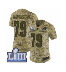 Women's Nike Los Angeles Rams #79 Rob Havenstein Limited Camo 2018 Salute to Service Super Bowl LIII Bound NFL Jersey