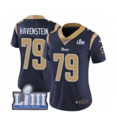 Women's Nike Los Angeles Rams #79 Rob Havenstein Navy Blue Team Color Vapor Untouchable Limited Player Super Bowl LIII Bound NFL Jersey