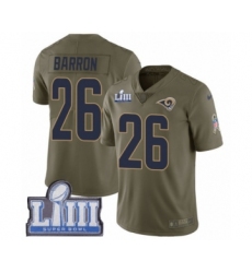 Youth Nike Los Angeles Rams #26 Mark Barron Limited Olive 2017 Salute to Service Super Bowl LIII Bound NFL Jersey