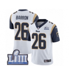 Youth Nike Los Angeles Rams #26 Mark Barron White Vapor Untouchable Limited Player Super Bowl LIII Bound NFL Jersey