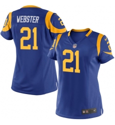 Women's Nike Los Angeles Rams #21 Kayvon Webster Game Royal Blue Alternate NFL Jersey