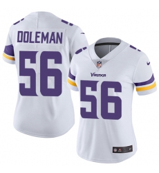 Women's Nike Minnesota Vikings #56 Chris Doleman Elite White NFL Jersey