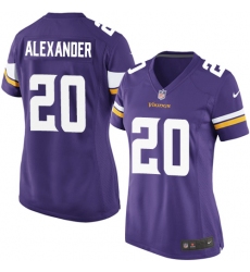 Women's Nike Minnesota Vikings #20 Mackensie Alexander Game Purple Team Color NFL Jersey