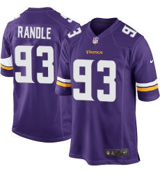 Men's Nike Minnesota Vikings #93 John Randle Game Purple Team Color NFL Jersey