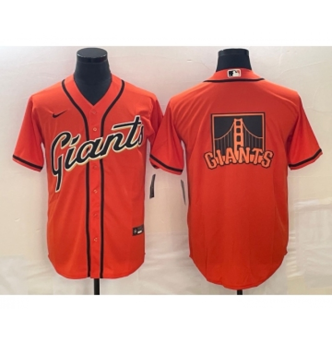 Men's San Francisco Giants Orange Team Big Logo Cool Base Stitched Baseball Jersey