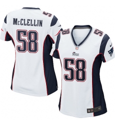 Women's Nike New England Patriots #58 Shea McClellin Game White NFL Jersey