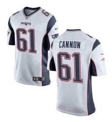 Men's Nike New England Patriots #61 Marcus Cannon Game White NFL Jersey