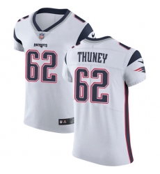 Men's Nike New England Patriots #62 Joe Thuney White Vapor Untouchable Elite Player NFL Jersey