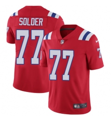 Youth Nike New England Patriots #77 Nate Solder Red Alternate Vapor Untouchable Limited Player NFL Jersey