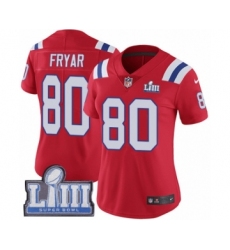 Women's Nike New England Patriots #80 Irving Fryar Red Alternate Vapor Untouchable Limited Player Super Bowl LIII Bound NFL Jersey