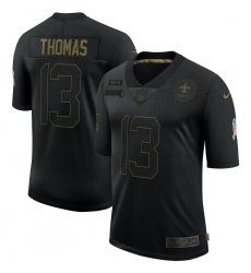 Men's New Orleans Saints #13 Michael Thomas Black Nike 2020 Salute To Service Limited Jersey