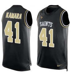 Men's Nike New Orleans Saints #41 Alvin Kamara Limited Black Player Name & Number Tank Top NFL Jersey Men's Nike New Orleans Saints #41 Alvin Kamara Limited Black Player Name & Number Tank Top NFL Jersey