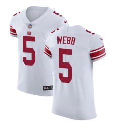 Men's Nike New York Giants #5 Davis Webb White Vapor Untouchable Elite Player NFL Jersey