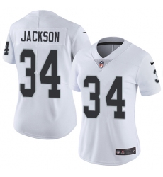 Women's Nike Oakland Raiders #34 Bo Jackson Elite White NFL Jersey