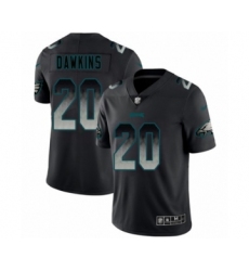 Men's Philadelphia Eagles #20 Brian Dawkins Limited Black Smoke Fashion Football Jersey