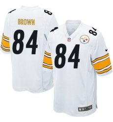 Men's Nike Pittsburgh Steelers #84 Antonio Brown Game White NFL Jersey