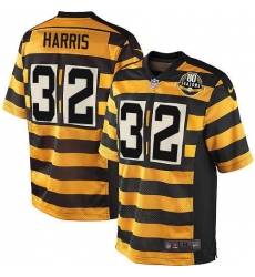 Youth Nike Pittsburgh Steelers #32 Franco Harris Elite Yellow/Black Alternate 80TH Anniversary Throwback NFL Jersey