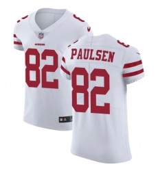 Men's Nike San Francisco 49ers #82 Logan Paulsen White Vapor Untouchable Elite Player NFL Jersey