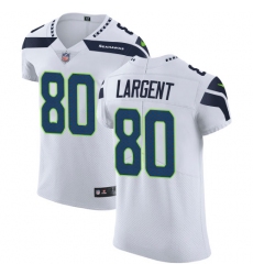 Men's Nike Seattle Seahawks #80 Steve Largent White Vapor Untouchable Elite Player NFL Jersey