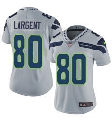 Women's Nike Seattle Seahawks #80 Steve Largent Elite Grey Alternate NFL Jersey