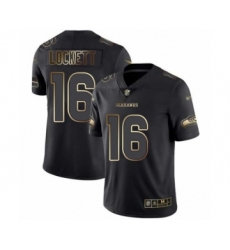 Men's Seattle Seahawks #16 Tyler Lockett Black Gold Vapor Untouchable Limited Football Jersey