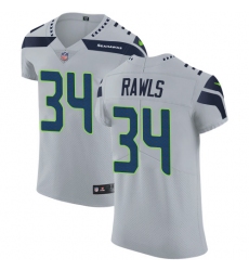 Men's Nike Seattle Seahawks #34 Thomas Rawls Grey Alternate Vapor Untouchable Elite Player NFL Jersey