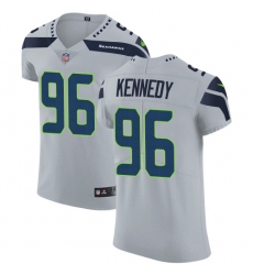 Men's Nike Seattle Seahawks #96 Cortez Kennedy Grey Alternate Vapor Untouchable Elite Player NFL Jersey
