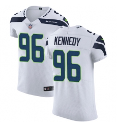 Men's Nike Seattle Seahawks #96 Cortez Kennedy White Vapor Untouchable Elite Player NFL Jersey