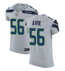 Men's Nike Seattle Seahawks #56 Cliff Avril Grey Alternate Vapor Untouchable Elite Player NFL Jersey