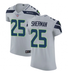 Men's Nike Seattle Seahawks #25 Richard Sherman Grey Alternate Vapor Untouchable Elite Player NFL Jersey