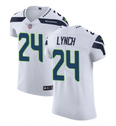 Men's Nike Seattle Seahawks #24 Marshawn Lynch White Vapor Untouchable Elite Player NFL Jersey