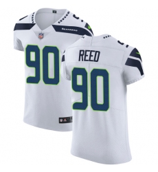 Men's Nike Seattle Seahawks #90 Jarran Reed White Vapor Untouchable Elite Player NFL Jersey