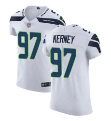 Men's Nike Seattle Seahawks #97 Patrick Kerney White Vapor Untouchable Elite Player NFL Jersey