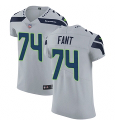 Men's Nike Seattle Seahawks #74 George Fant Grey Alternate Vapor Untouchable Elite Player NFL Jersey