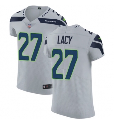 Men's Nike Seattle Seahawks #27 Eddie Lacy Grey Alternate Vapor Untouchable Elite Player NFL Jersey