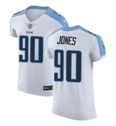 Men's Nike Tennessee Titans #90 DaQuan Jones White Vapor Untouchable Elite Player NFL Jersey